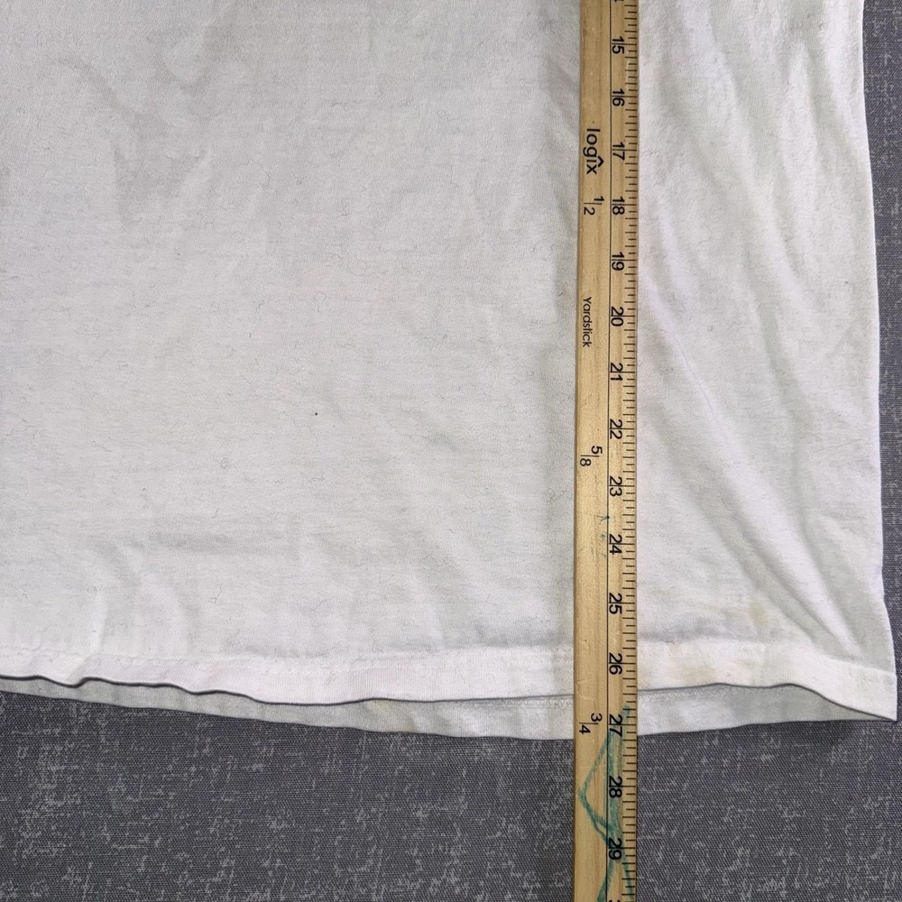 VINTAGE Hard Rock Cafe Shirt Mens Medium White Los Angeles Graphic Made USA 90s - Picture 7 of 10